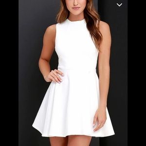 Lulus white skater dress size XS